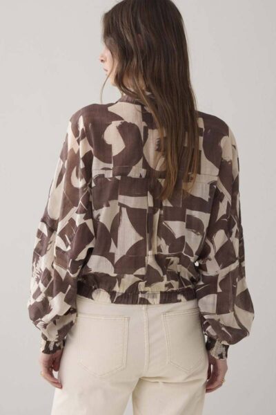Blouse graphic print coffee Summum