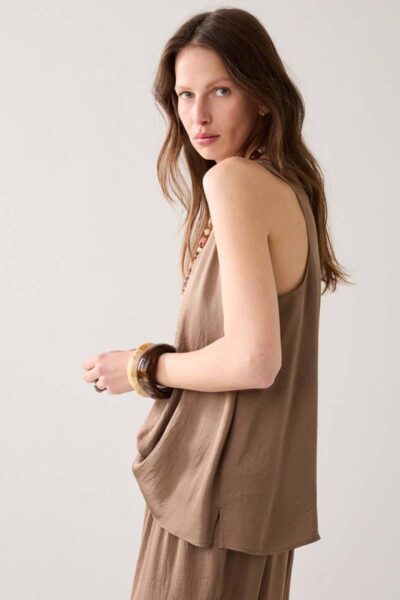 Singlet silky touch dark clay Summum