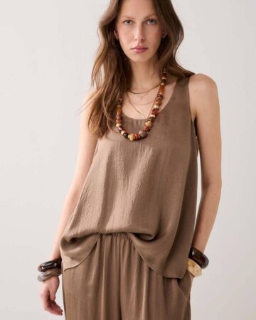 Singlet silky touch dark clay Summum