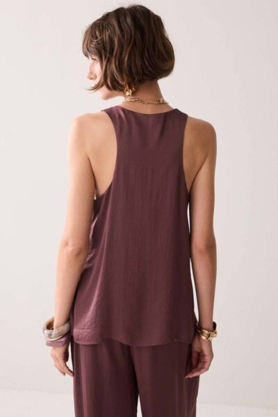 Singlet silky touch deep fig Summum