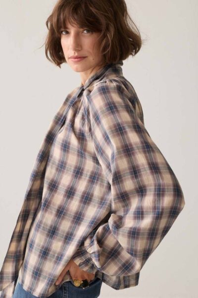 Top blue check midnight blue Summum
