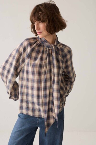 Top blue check midnight blue Summum