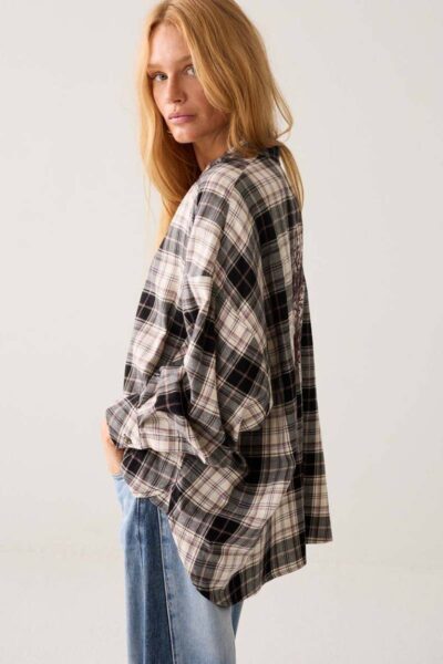Blouse flanel check multicolour Summum