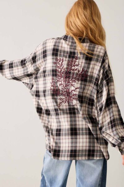 Blouse flanel check multicolour Summum