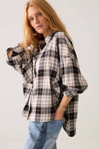 Blouse flanel check multicolour Summum