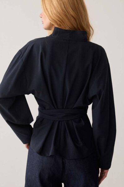 Top pinstripe small midnight blue Summum