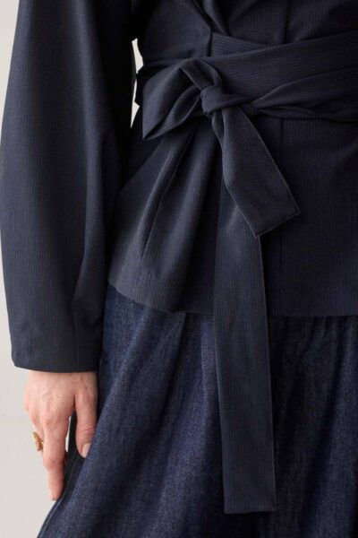 Top pinstripe small midnight blue Summum