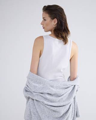 Rib tanktop cotton mist Summum