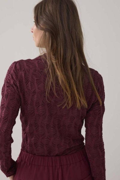 Top spiderweb mesh merlot Summum Woman