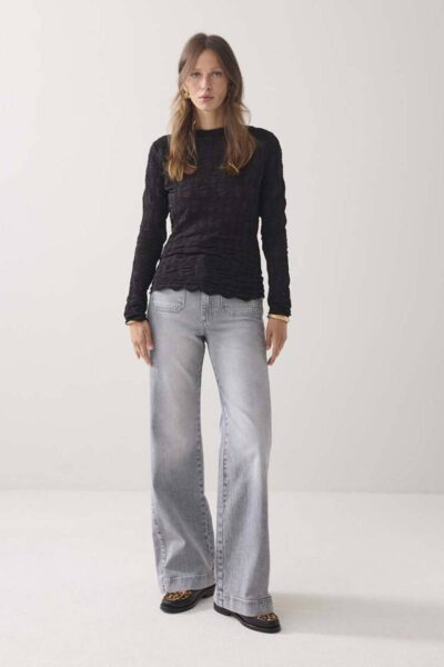 Top spiderweb mesh black Summum Woman