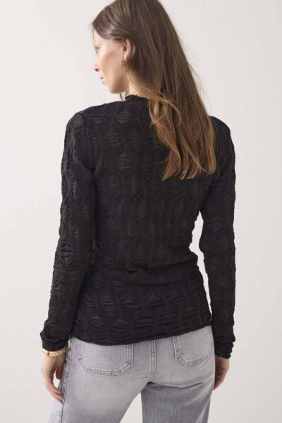 Top spiderweb mesh black Summum Woman
