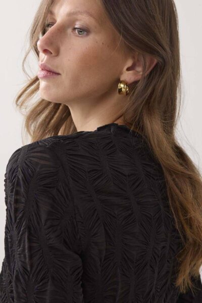 Top spiderweb mesh black Summum Woman