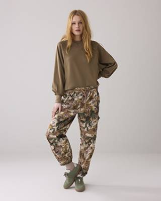 Longsleeve top soft scuba khaki Summum