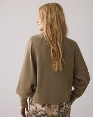 Longsleeve top soft scuba khaki Summum