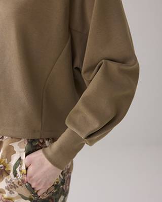 Longsleeve top soft scuba khaki Summum