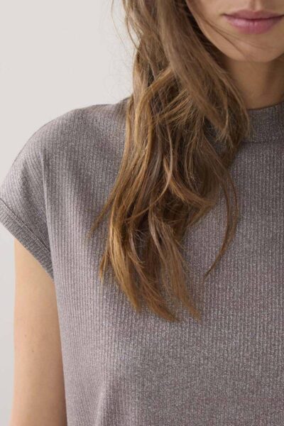 Top melange lurex rib funghi Summum