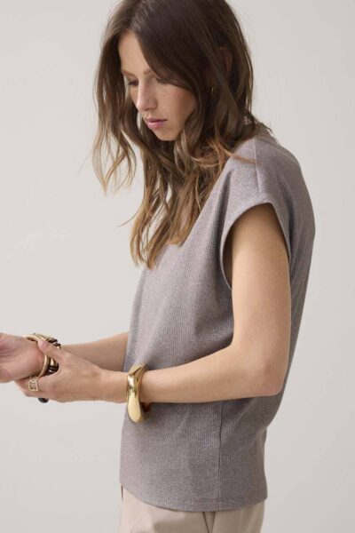 Top melange lurex rib funghi Summum