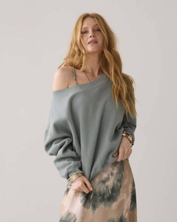 Balloon fit sweatshirt sea glass Summum