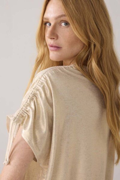 Top coated viscose linen ivory Summum