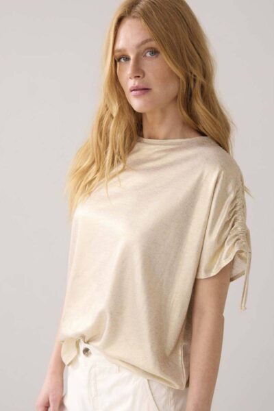 Top coated viscose linen ivory Summum