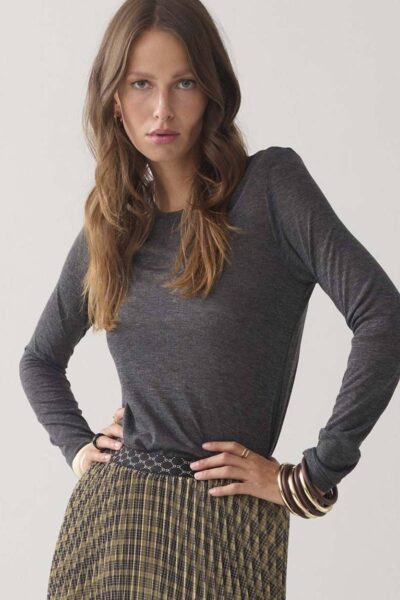 Top soft lurex anthracite Summum