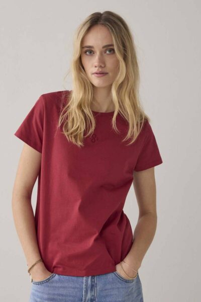 Top basic rhinestone brick red Summum