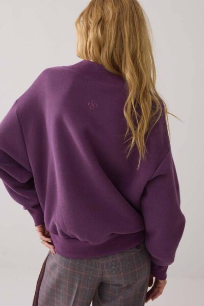 V-neck sweat wineberry Summum