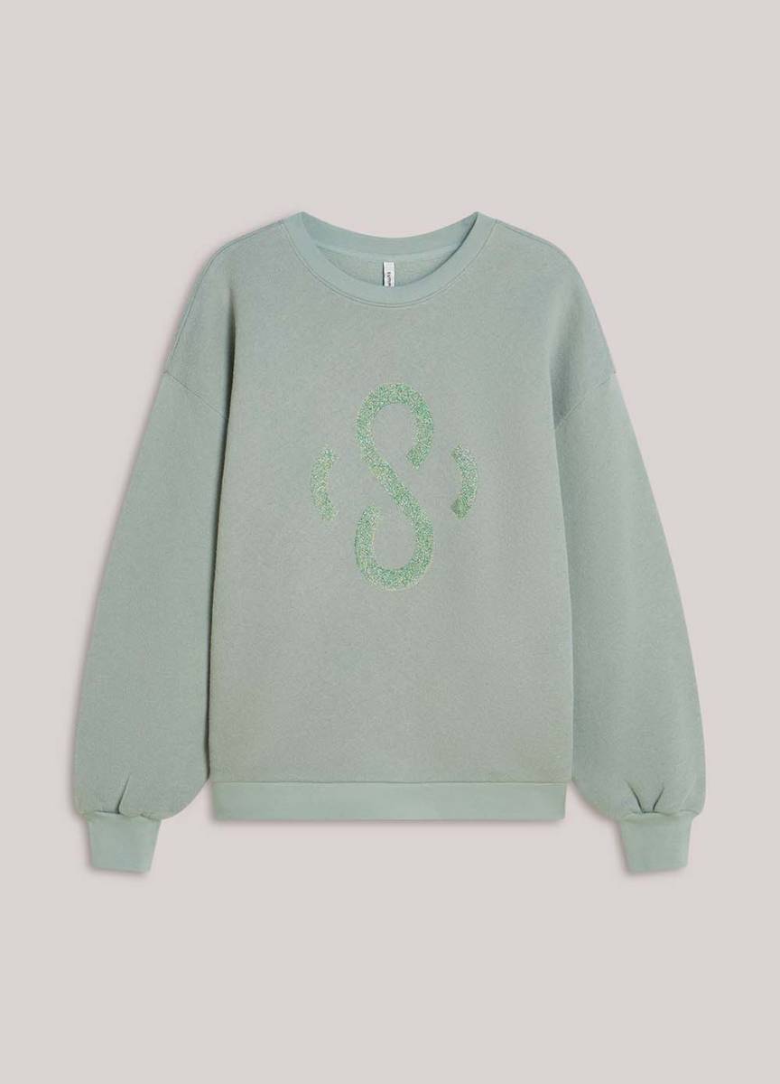 Jersey soft sweat eucalyptus Summum Woman - Afbeelding 3