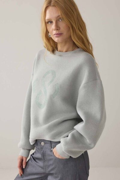 Jersey soft sweat eucalyptus Summum Woman