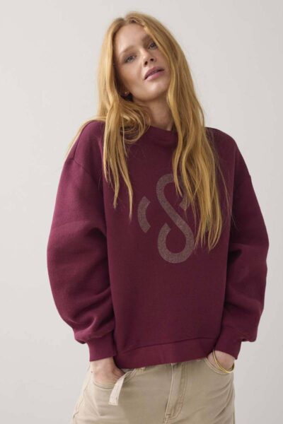 Jersey soft sweat merlot Summum Woman