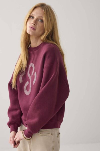 Jersey soft sweat merlot Summum Woman