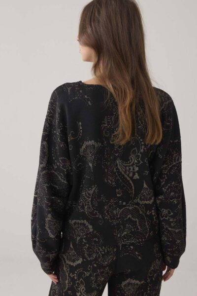 Jersey ornamental jaquard black Summum Woman