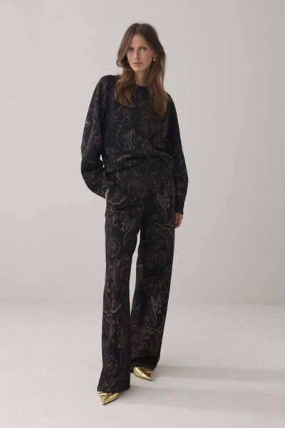 Jersey ornamental jaquard black Summum Woman