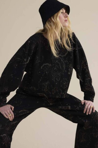 Jersey ornamental jaquard black Summum Woman