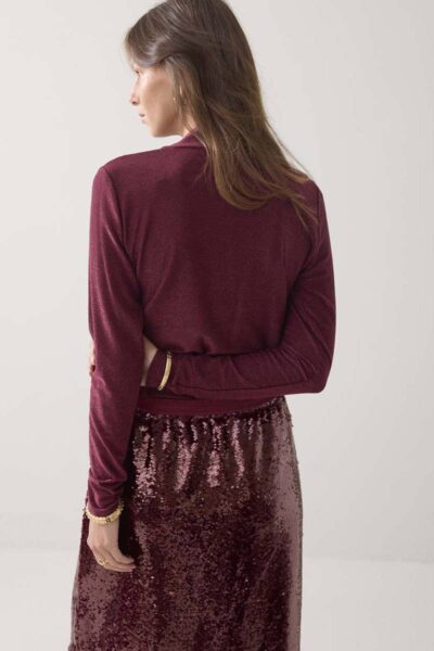 Top sodt lurex merlot Summum Woman