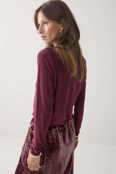 Top sodt lurex merlot Summum Woman