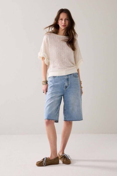 Top open jaquard off white Summum