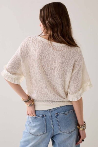 Top open jaquard off white Summum