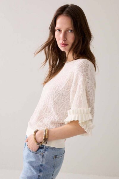 Top open jaquard off white Summum