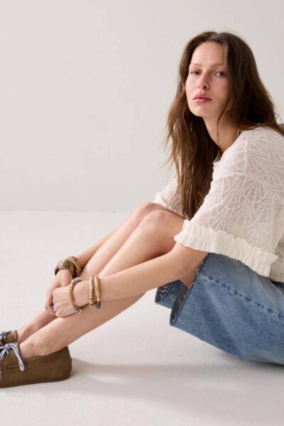 Top open jaquard off white Summum