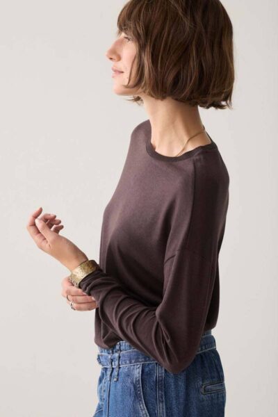 Long sleeve t-shirt dark chocolate Summum