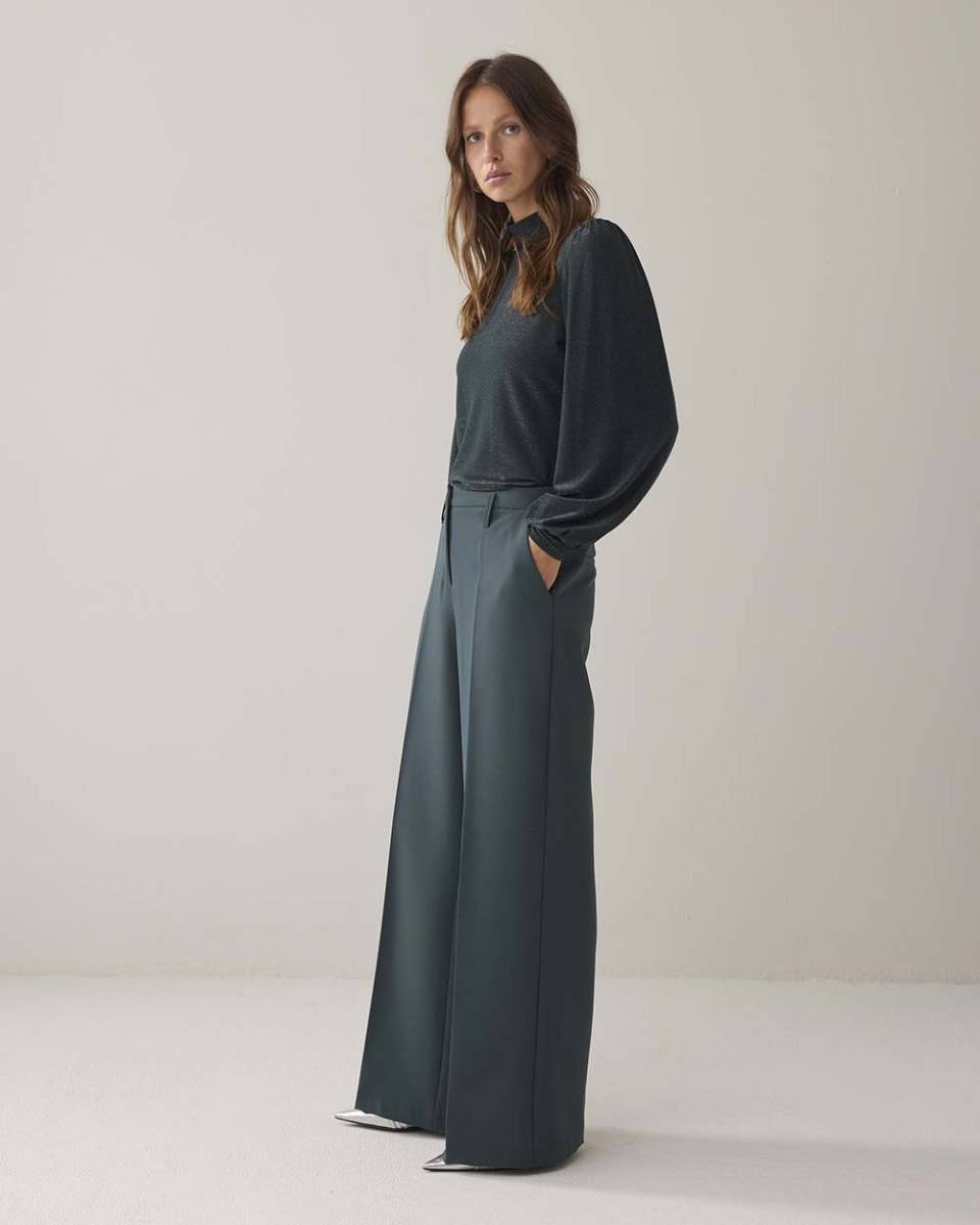 Trousers straight emerald green Summum Woman - Afbeelding 6