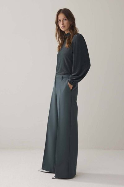 Trousers straight emerald green Summum Woman