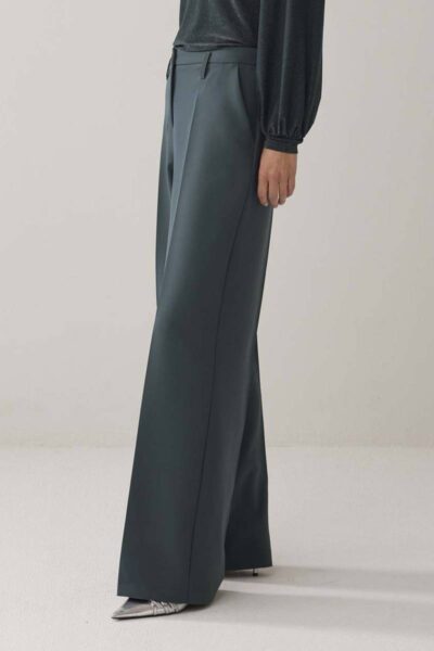 Trousers straight emerald green Summum Woman
