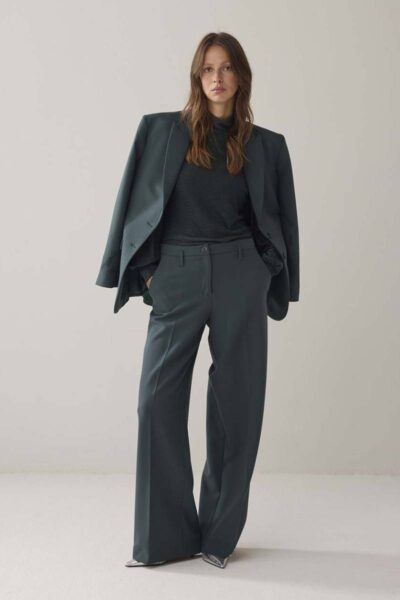 Trousers straight emerald green Summum Woman
