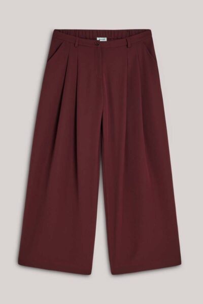 Trousers wide fluid merlot Summum Woman