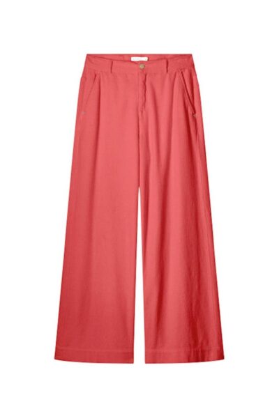 Wide leg pants fluid stretch rouge Summum Woman