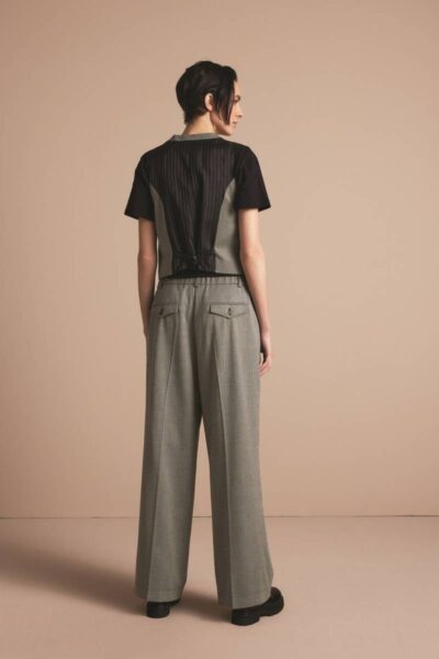 Trousers herringbone black Summum