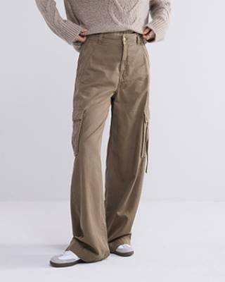 Cargo wideleg cavalry lyocell twill olive Summum
