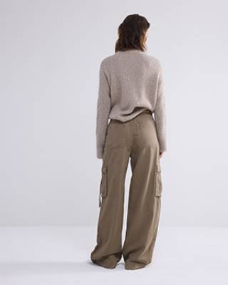 Cargo wideleg cavalry lyocell twill olive Summum